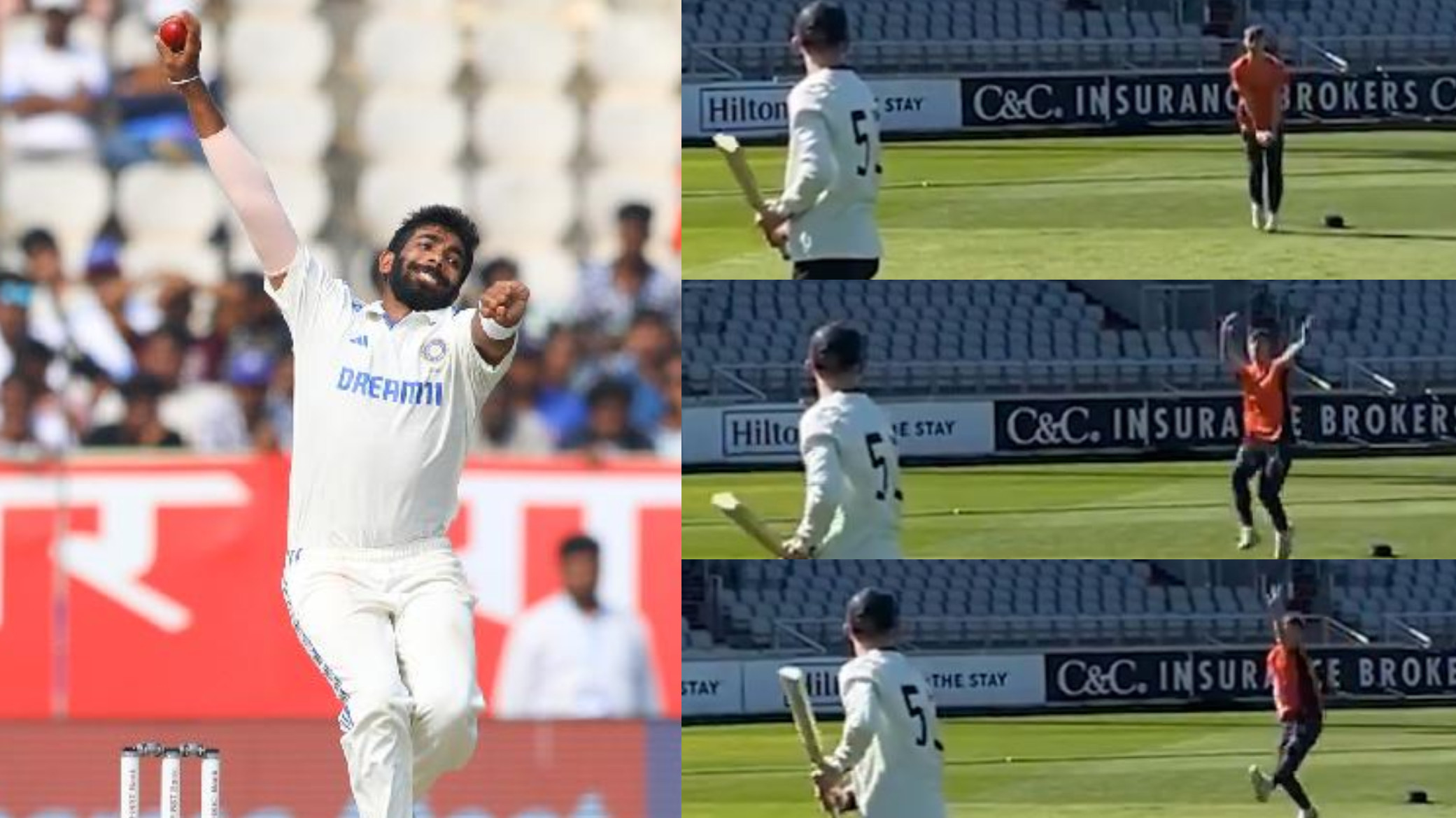 WATCH- English youngster copies Jasprit Bumrah’s action almost to the tee