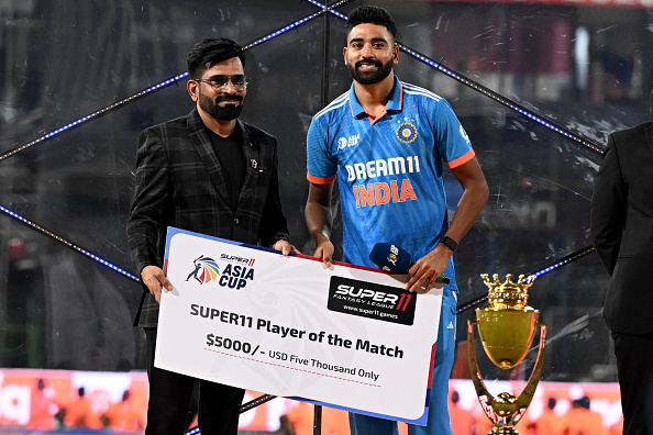 Mohammed Siraj received USD 5000 for his heroics in the final | Getty