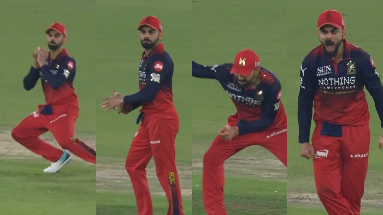 Virat Kohli's intense reaction after taking Gill's catch | IPL X