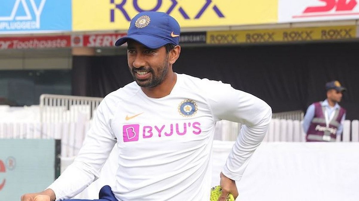 Wriddhiman Saha says his father is helping him out with catch practice