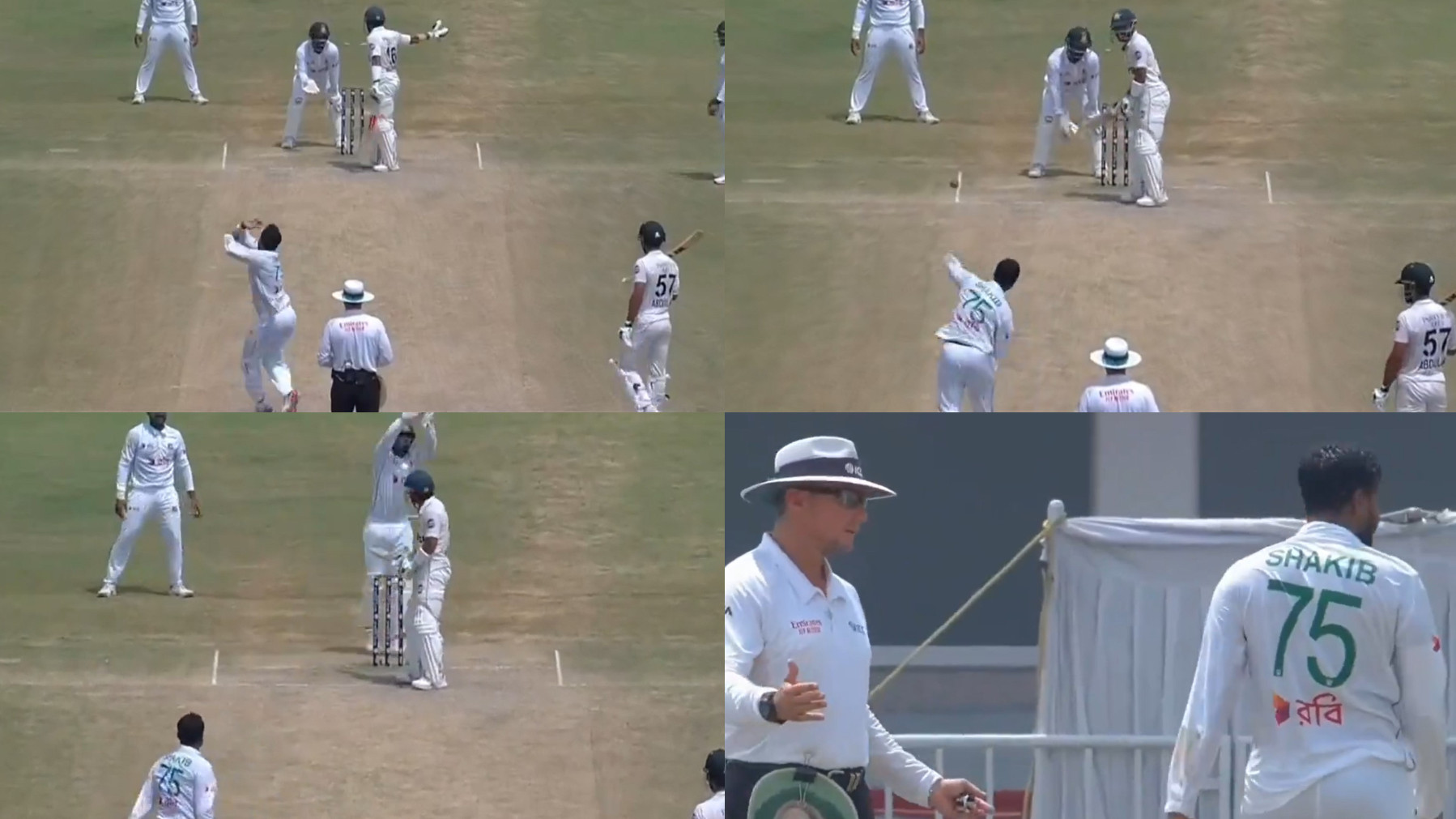 PAK v BAN 2024: WATCH- Angry Shakib Al Hasan throws ball at Mohammad Rizwan for pulling out when he was to bowl