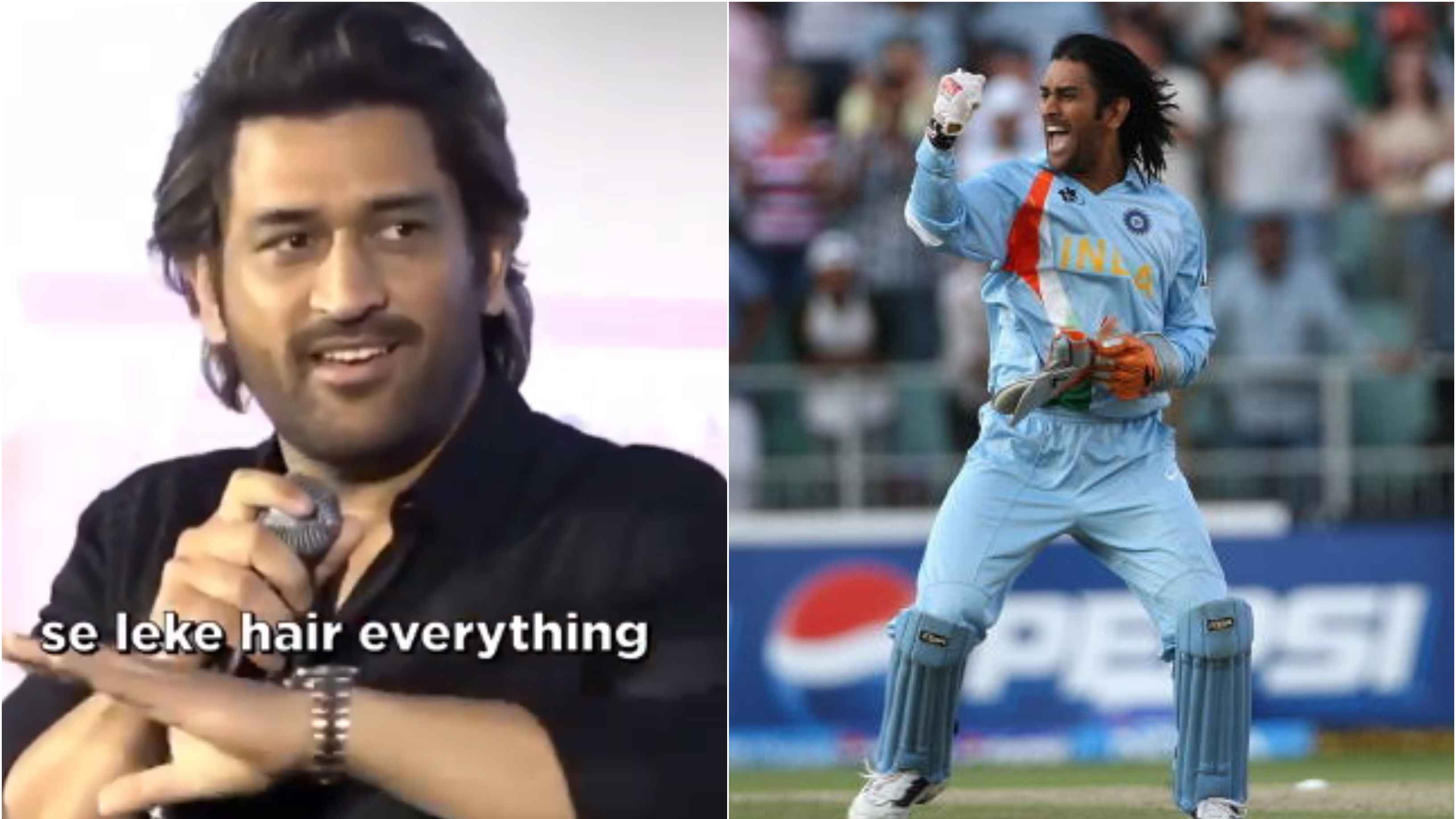 WATCH: MS Dhoni reveals the reason behind his retro look; video goes viral