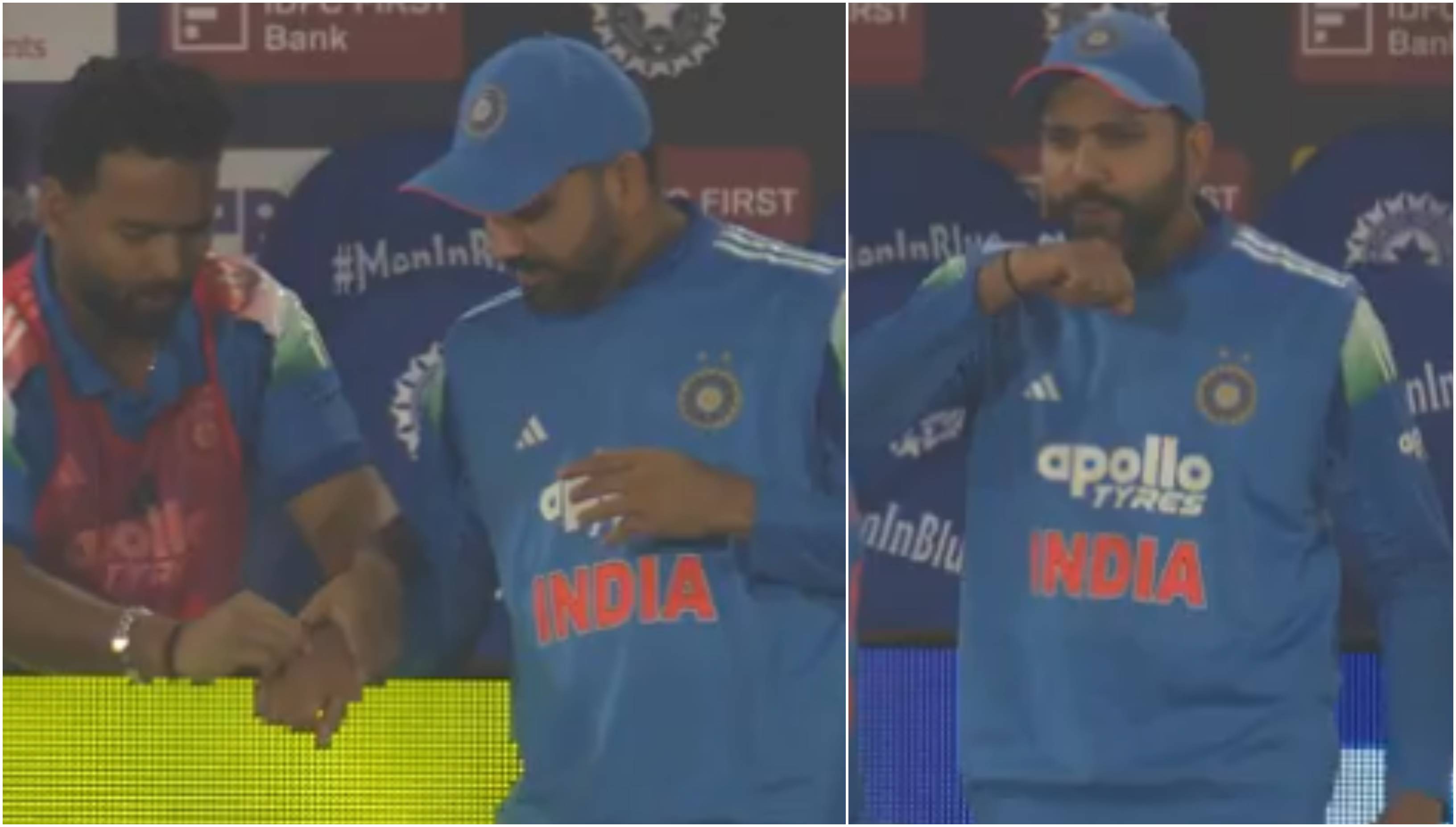 Rohit Sharma and Rishabh Pant | Screengrabs