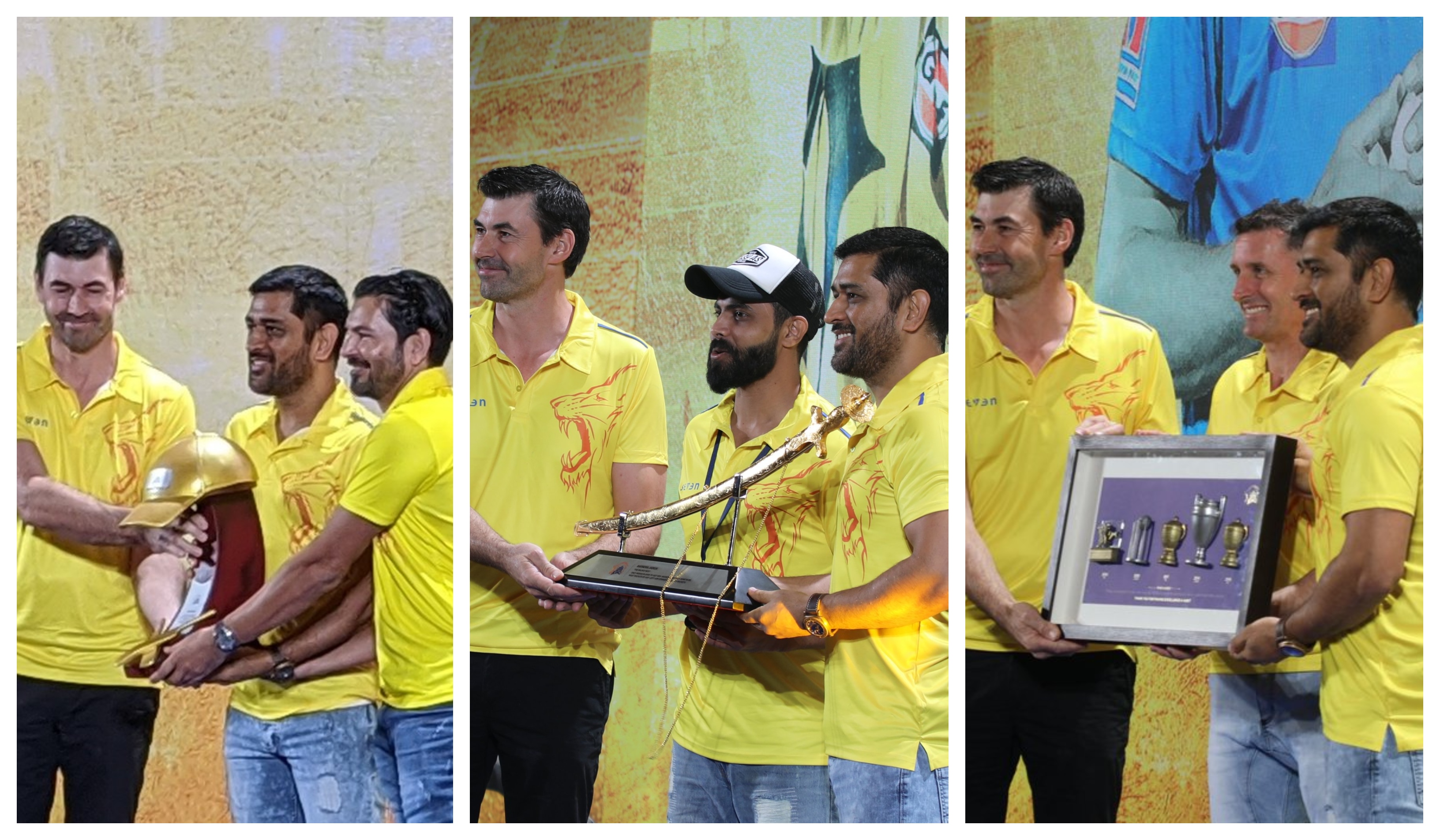 CSK squad members recieved awards ahead of IPL 13 (Source: @ChennaiIPL/Twitter)