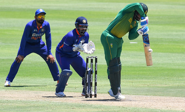 Virat Kohli fields at first slip in the 3rd ODI | Getty Images 