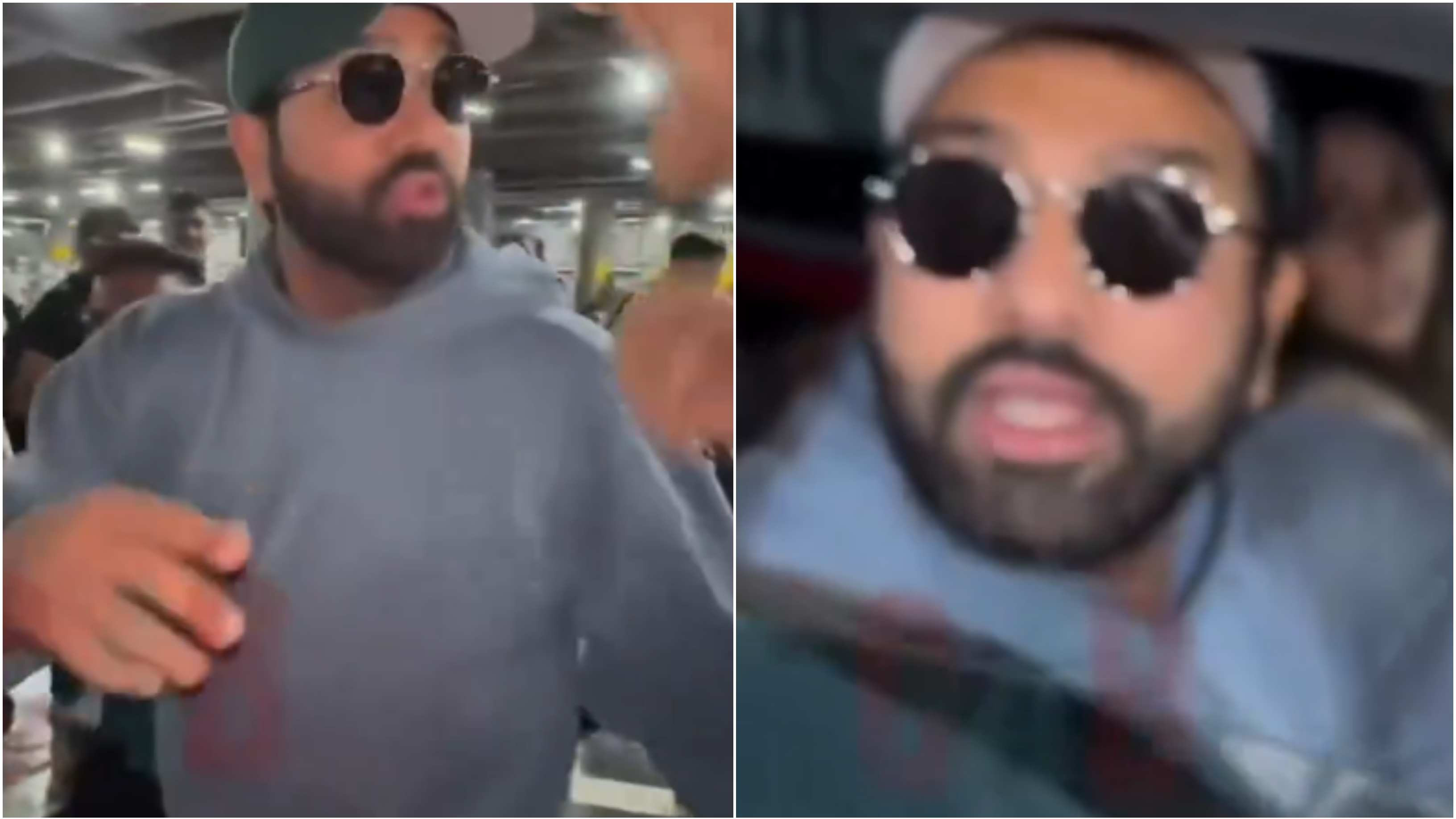 WATCH: Rohit Sharma gives another glimpse of his confused side; forgets bag count in a viral airport video