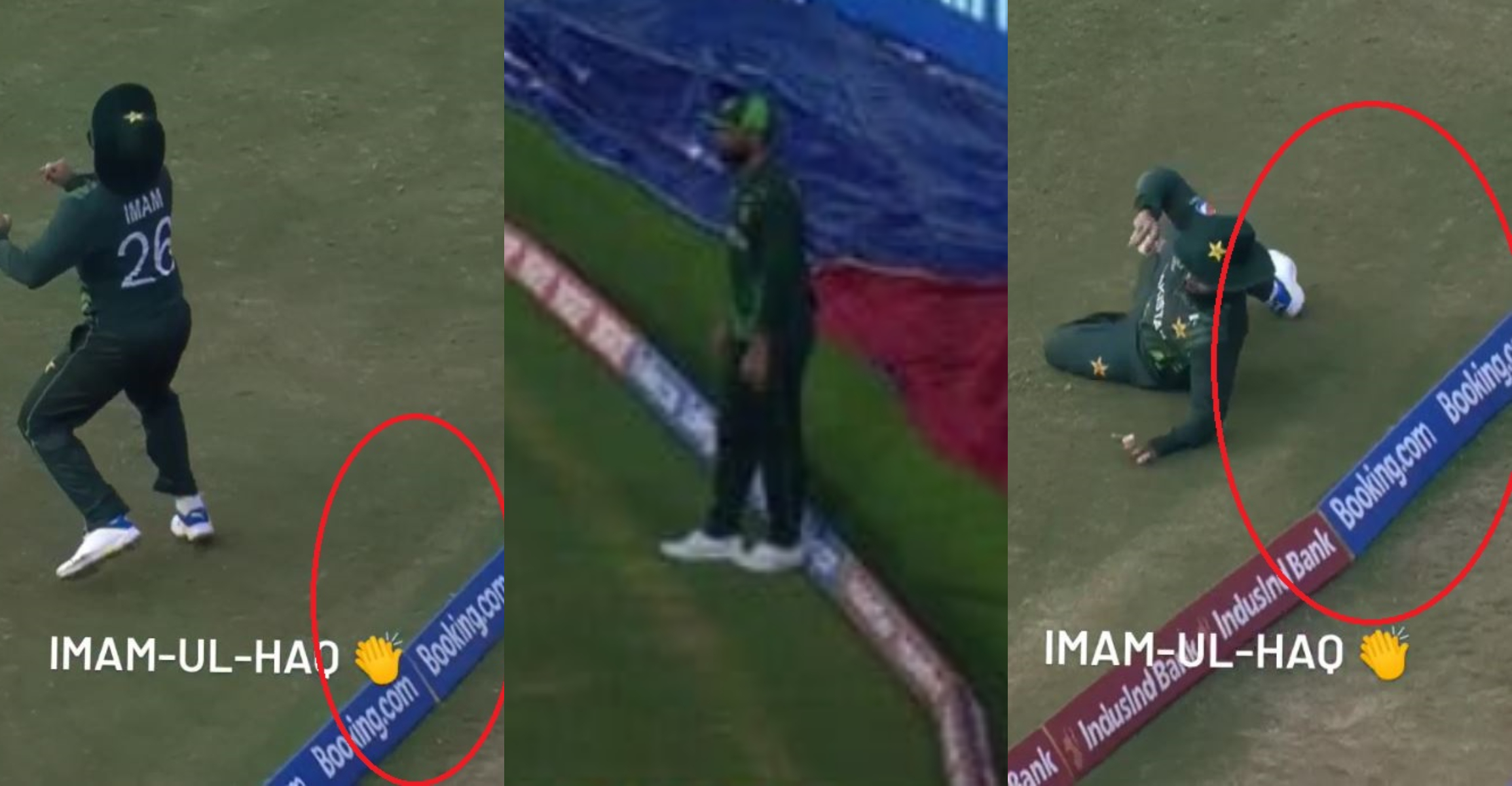 Boundary ropes pushed back behind Imam during SL match and NZ Wamr-up match | Instagram