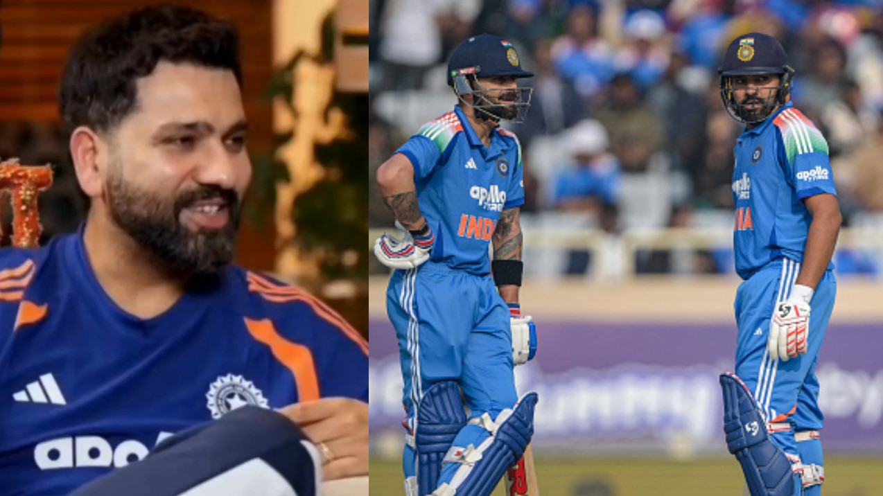 ‘Something happens to my leg, and I inform him; he’s understanding that way’- Rohit Sharma on batting with Virat Kohli