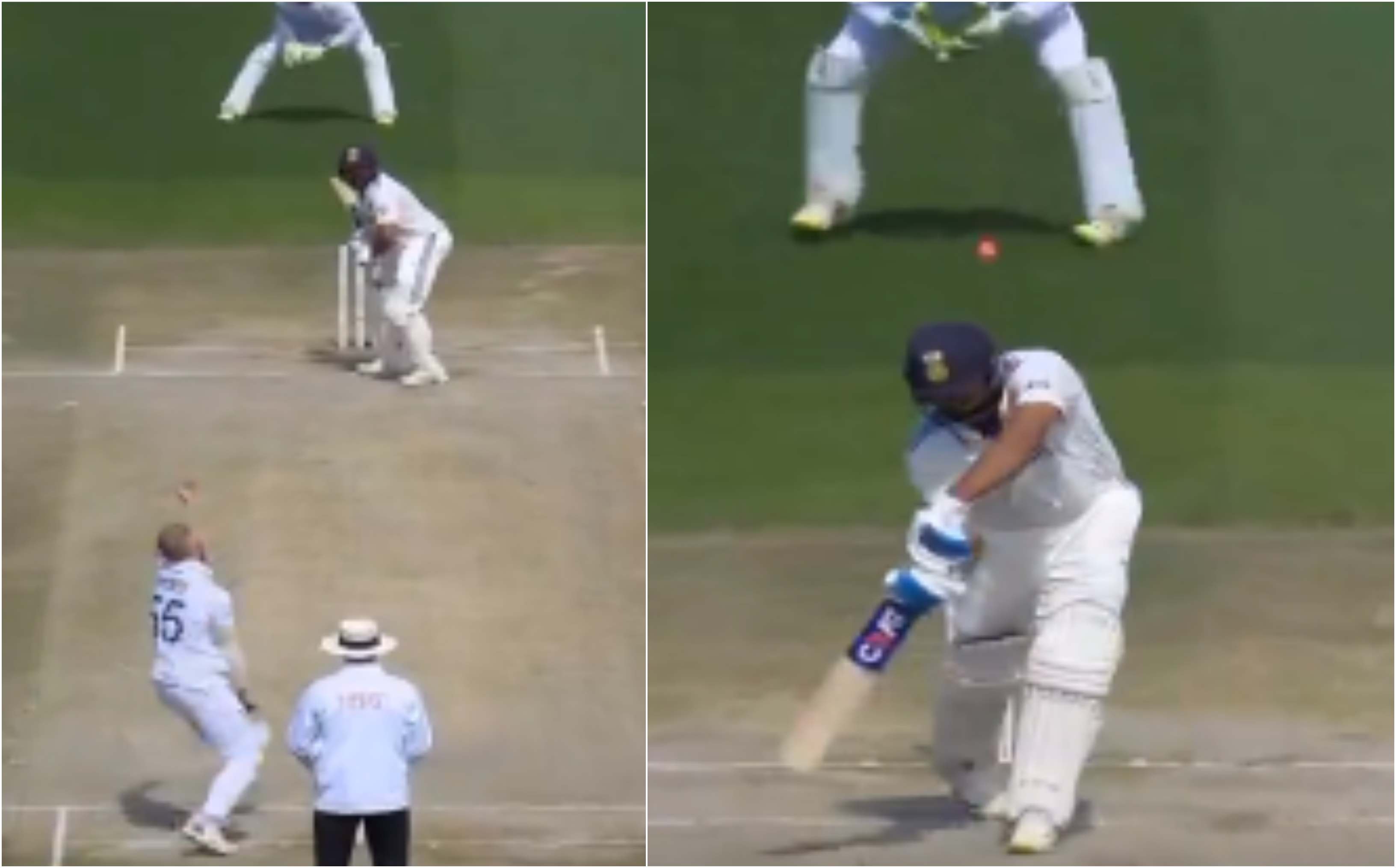 Ben Stokes' magical delivery to dismiss Rohit Sharma | Screengrab