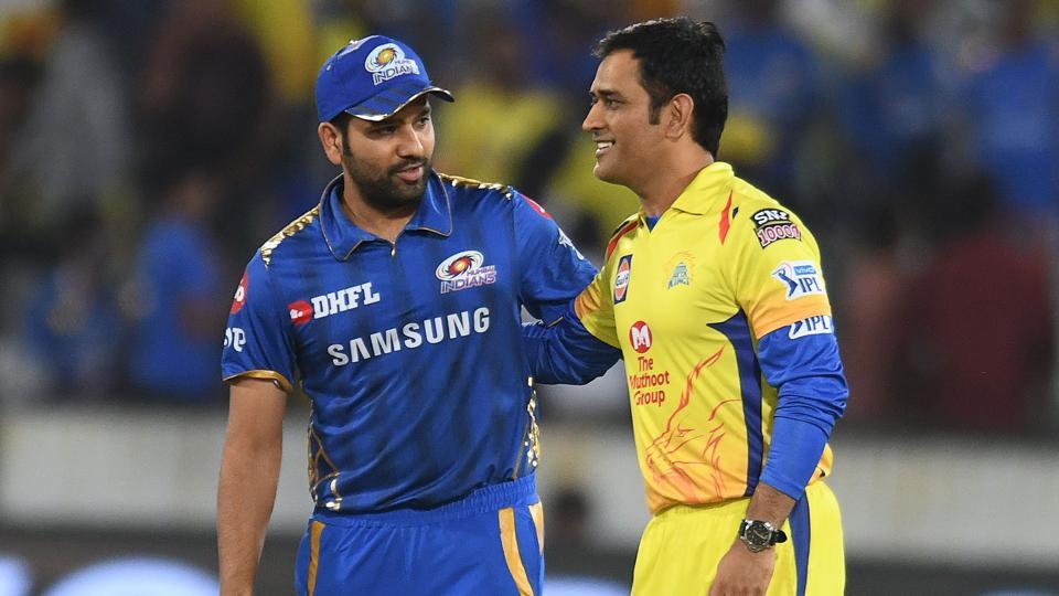 Rohit Sharma and MS Dhoni in the IPL | AFP