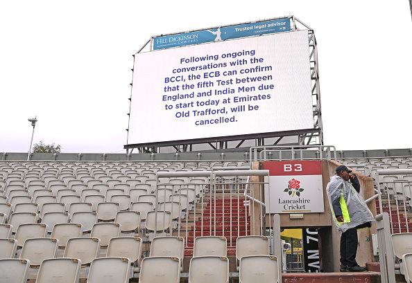 The fifth Test between England and India in Manchester was canceled on Sept 10 | Getty