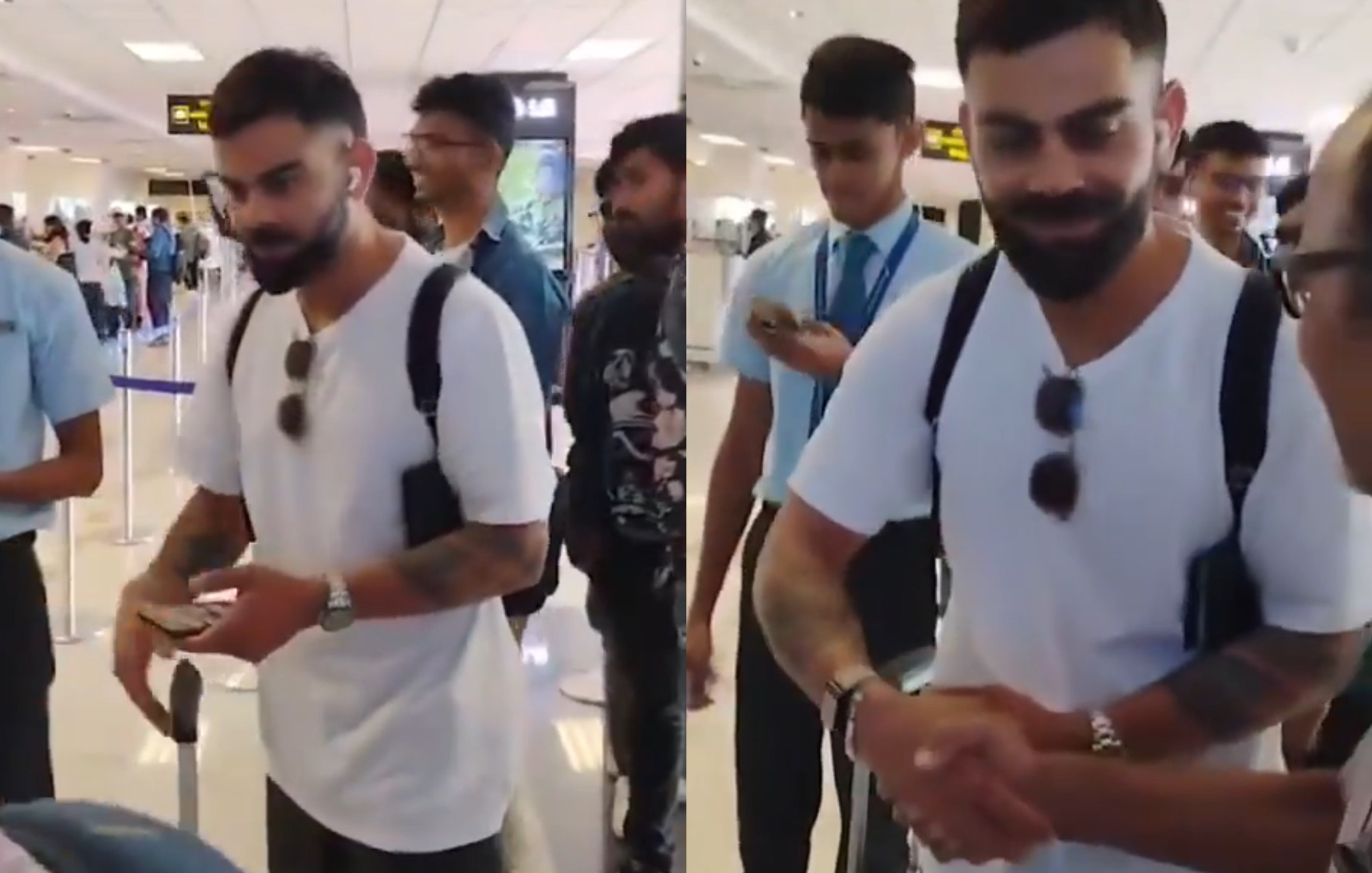 Virat Kohli at Colombo airport | X