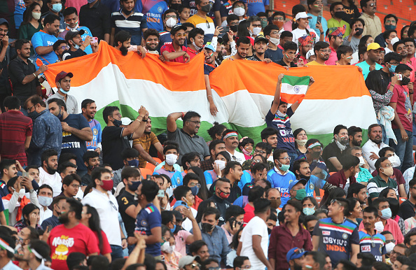 Fans at the Narendra Modi Stadium during the T20I | Getty Images
