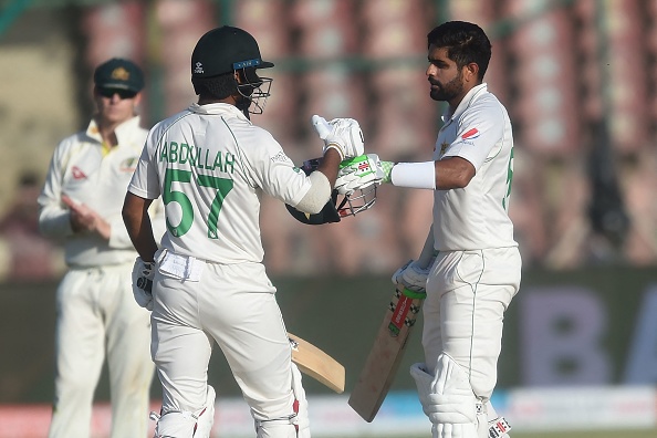 Babar Azam shared an unbroken 171-run stand for the third wicket with Abdullah Shafique | Getty