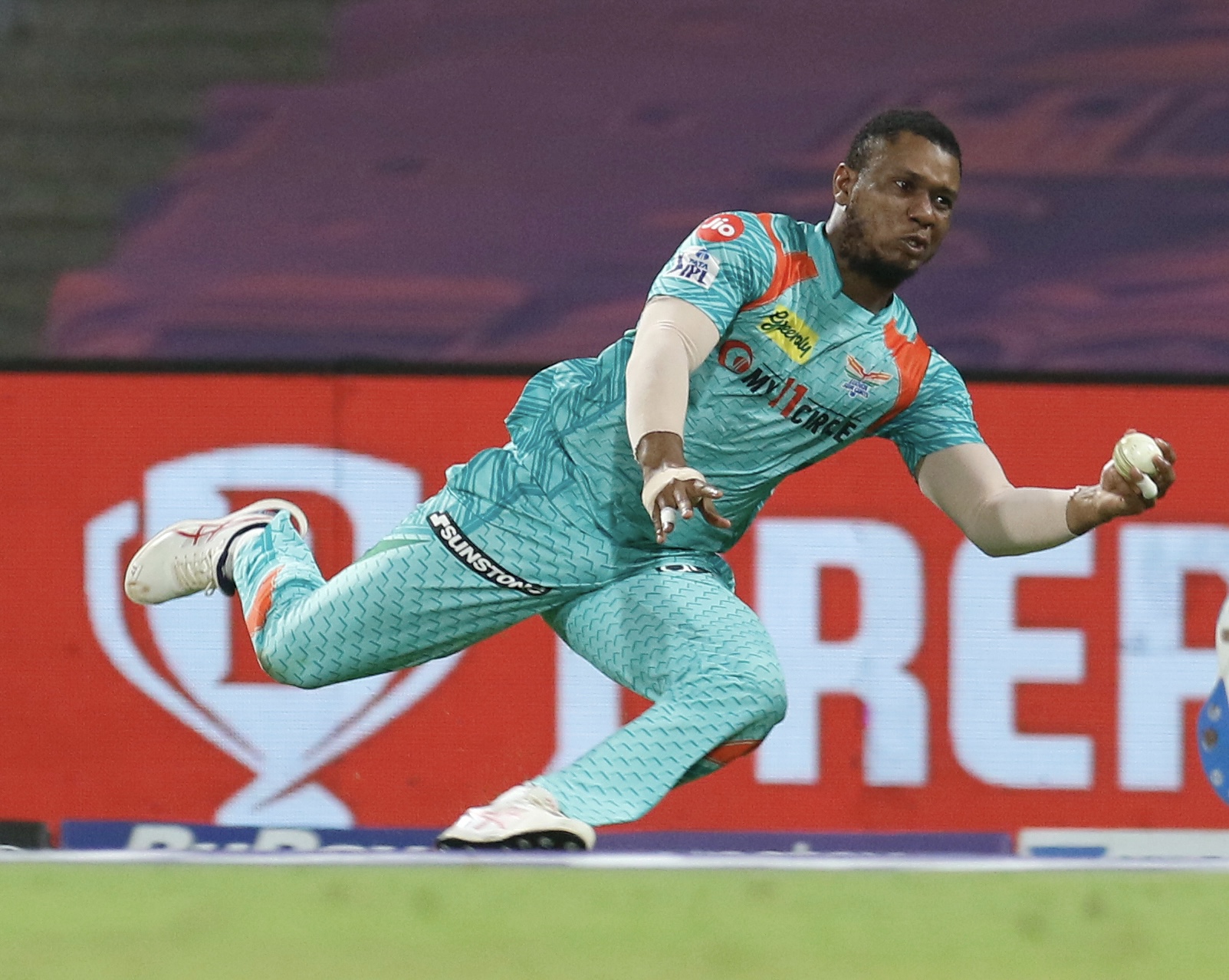 IPL 2022 WATCH Evin Lewis plucks onehanded stunner to end a special