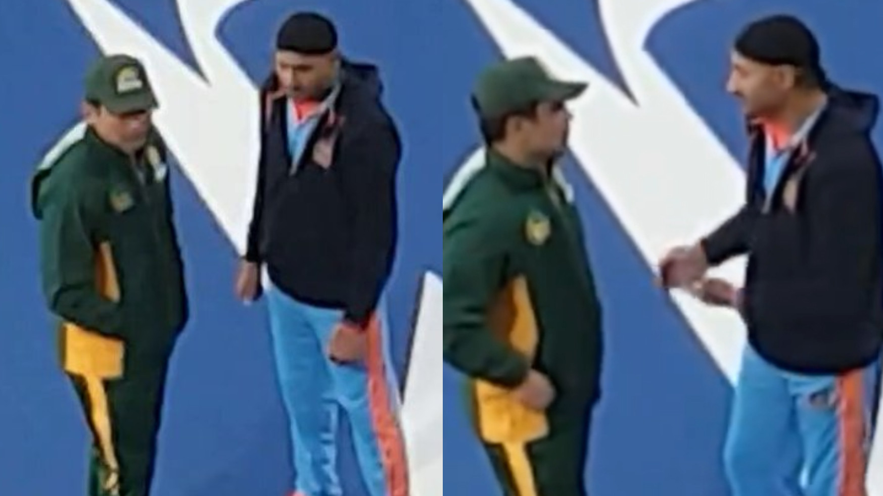 WATCH- Harbhajan Singh and Kamran Akmal face off for first time since controversy his over comments on Sikhs