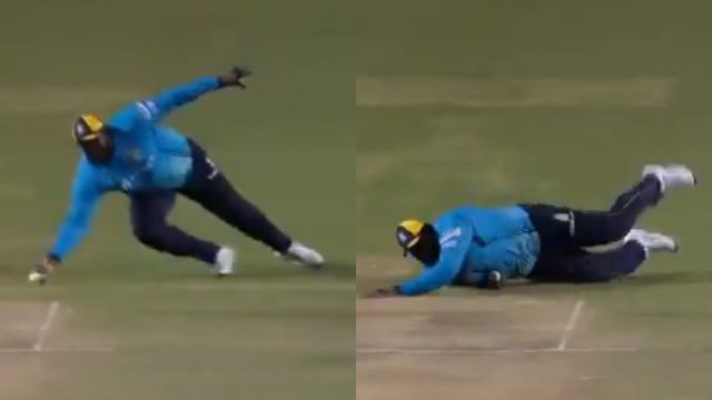 CPL 2020: WATCH- Rahkeem Cornwall of Zouks plucks a one-handed beauty of a catch