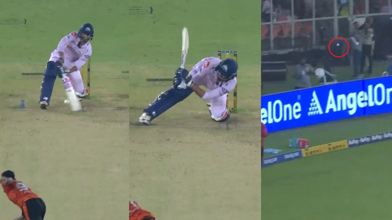 IPL 2026: WATCH- Washington Sundar hits an audacious six while falling on one knee on the pitch