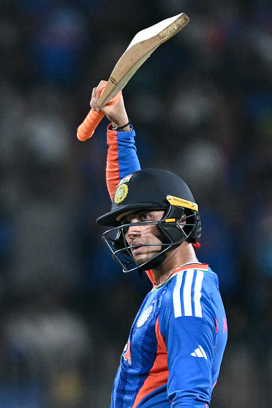 Abhishek Sharma scored 55 against Zimbabwe in Chennai | Getty