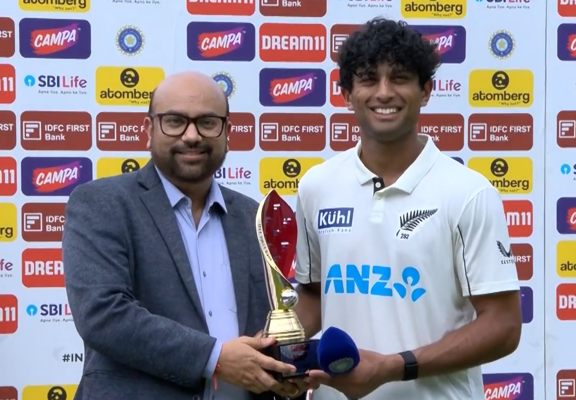 Rachin Ravindra won the Player of the Match | BCCI