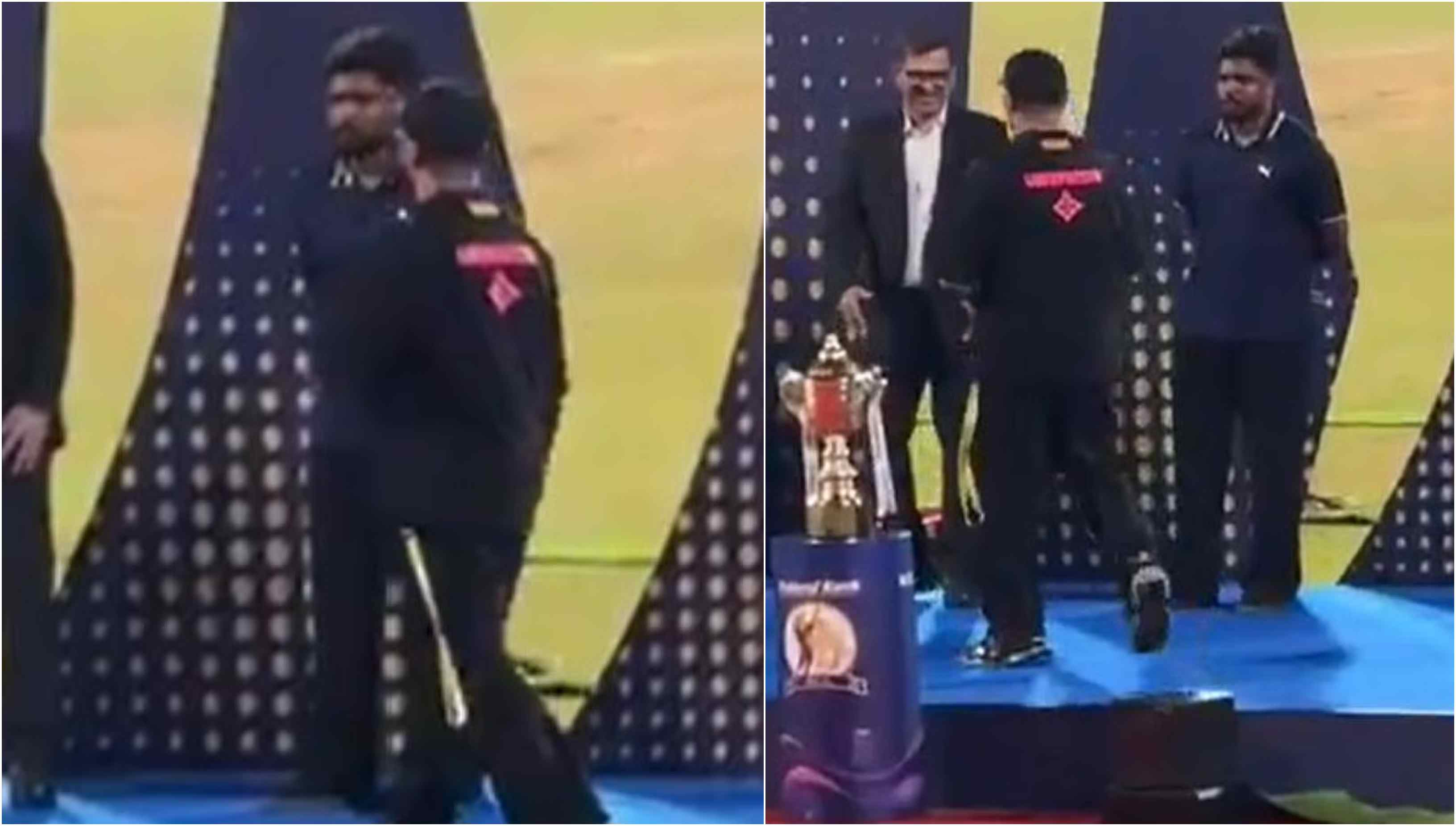Sreesanth walking past Sanju Samson without greeting the Indian wicketkeeper-batter | Screengrabs
