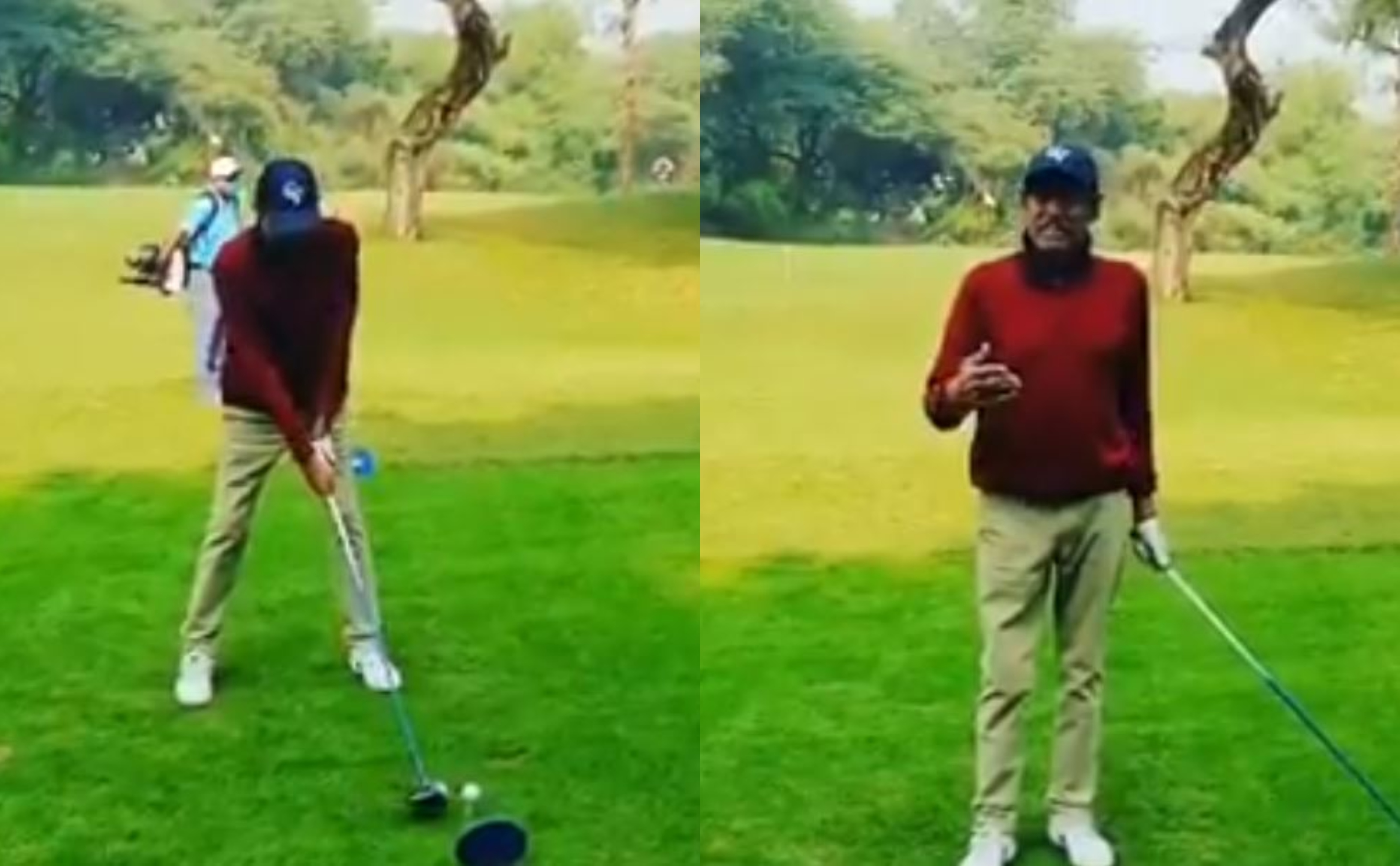 Kapil Dev was seen teeing off at the Delhi Golf Club | Twitter