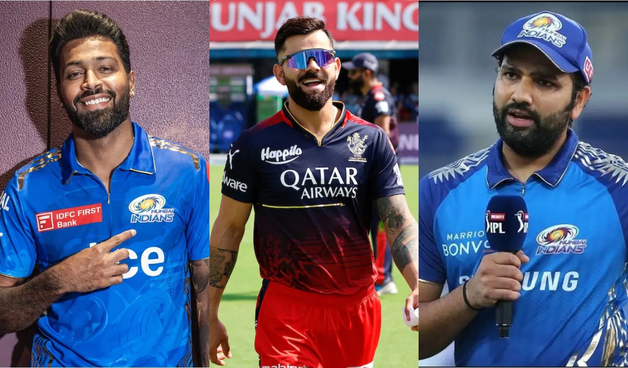 Hardik, Kohli and Rohit, three core India team players in T20 WC 2024 | X