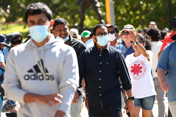 Crowd outside cricket stadium | Getty