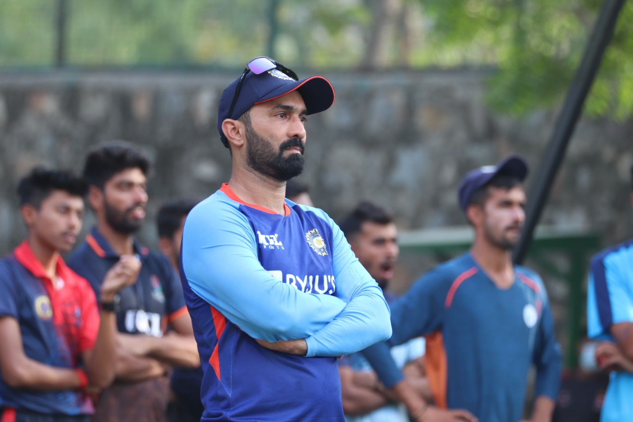 Dinesh Karthik during nets ahead of 1st T20I | BCCI