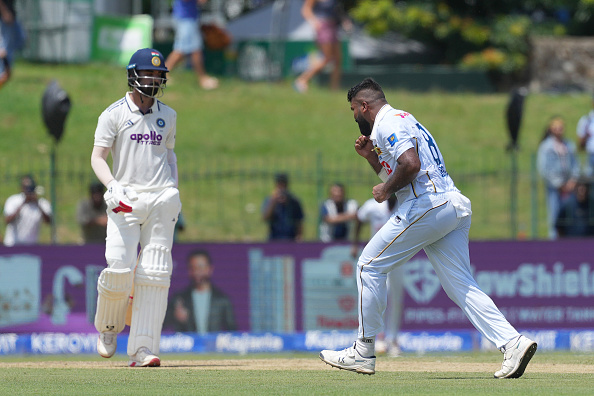 KL Rahul was dismissed by Lahiru Kumara for 18 runs | Getty