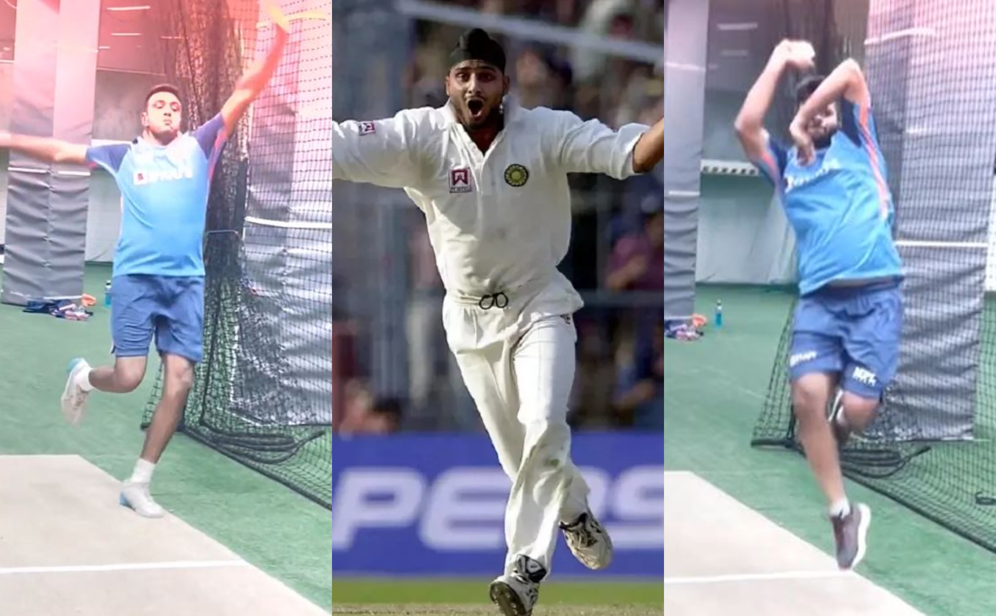 Ashwin and Shardul tried to imitate Harbhajan's action to the best of their abilities | Instagram