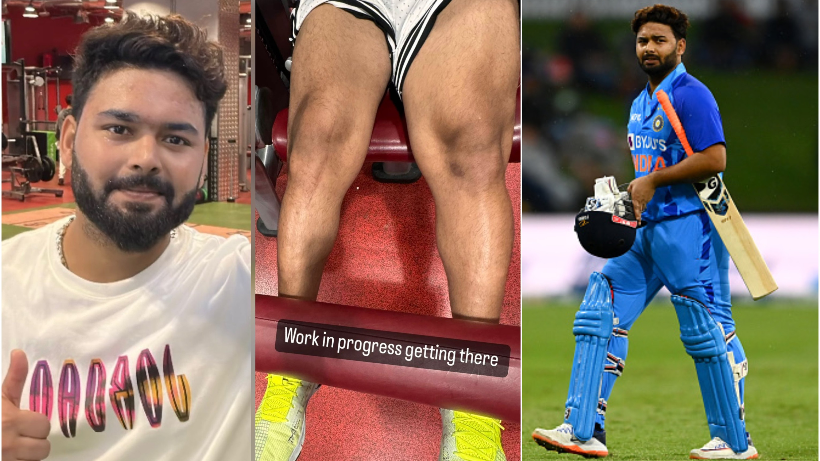 Rishabh Pant shares pictures of his workout session a year after his road accident