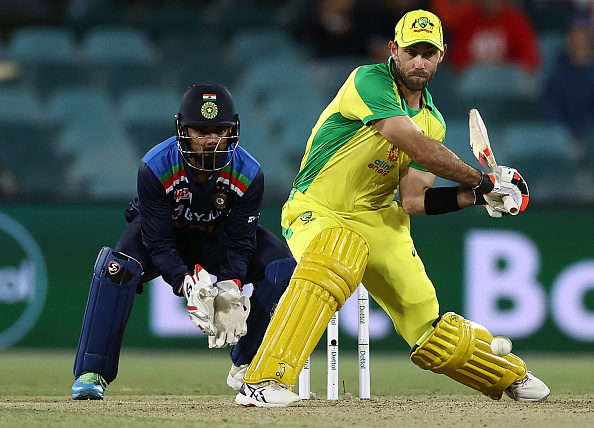 Glenn Maxwell playing the switch-hit | Getty