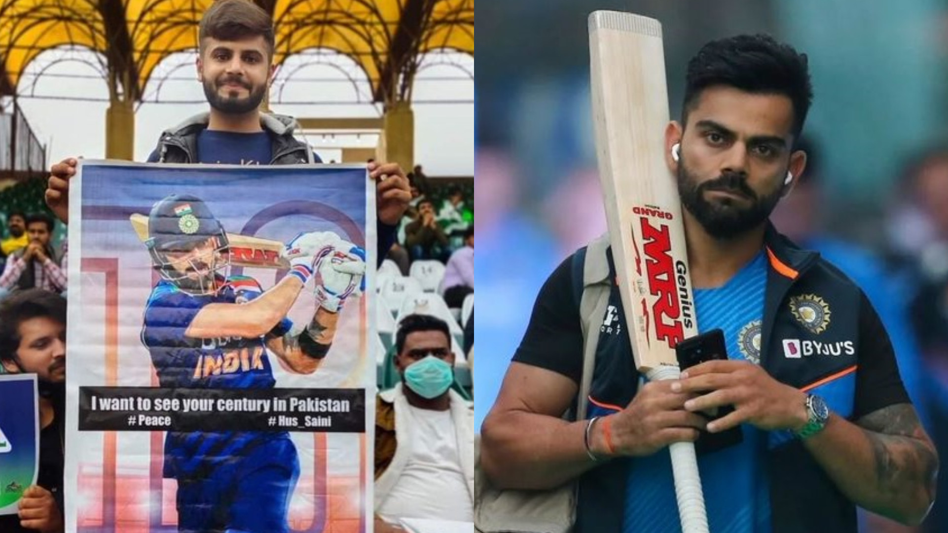 'I want to see your century in Pakistan' - Fan's Virat Kohli poster during PSL 2022 match goes viral