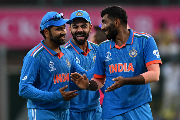 Rohit Sharma, Virat Kohli and Jasprit Bumrah | Getty Images