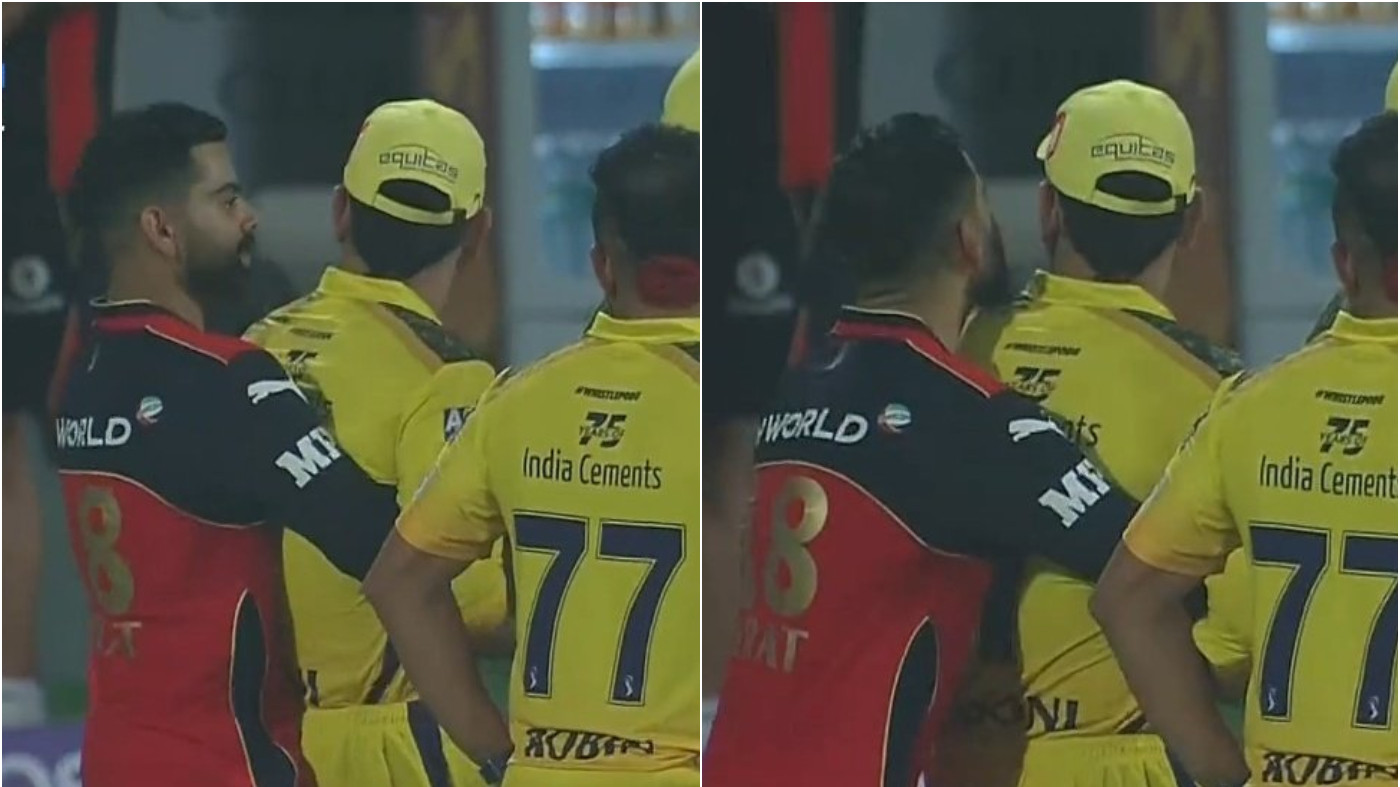 IPL 2021: WATCH - Virat Kohli hugs MS Dhoni from behind after the match 