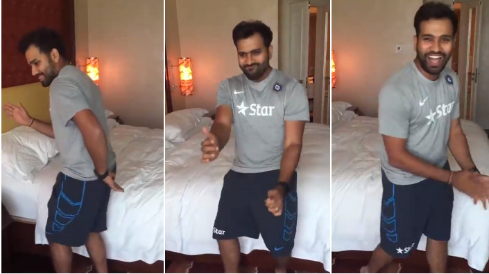 WATCH - Pragyan Ojha shares a hilarious dancing clip of birthday boy Rohit Sharma