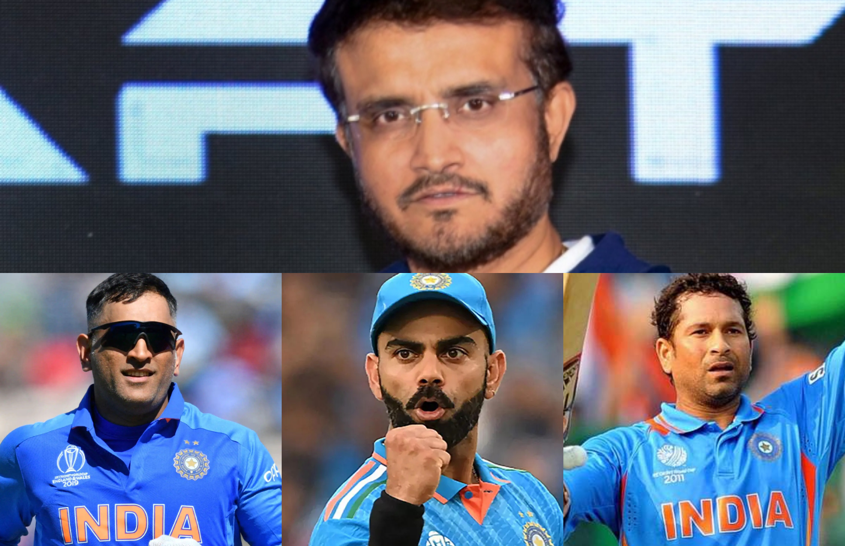 Sourav Ganguly shared views of Dhoni, Kohli and Sachin | X