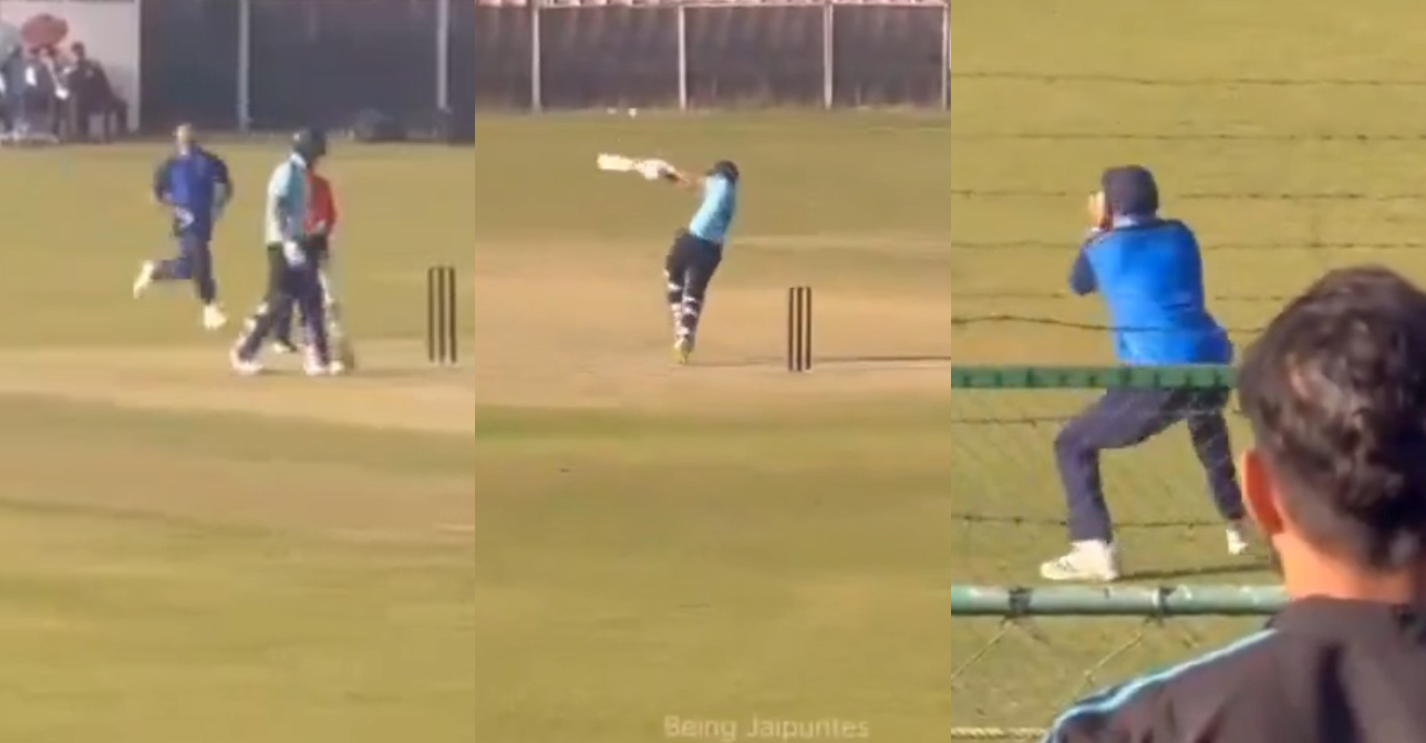 Devendra Bora dismissed Rohit Sharma for a duck | X