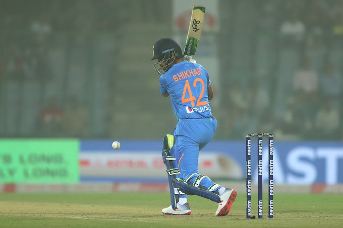 Shikhar Dhawan was criticized for his slow 41-run innings | AFP
