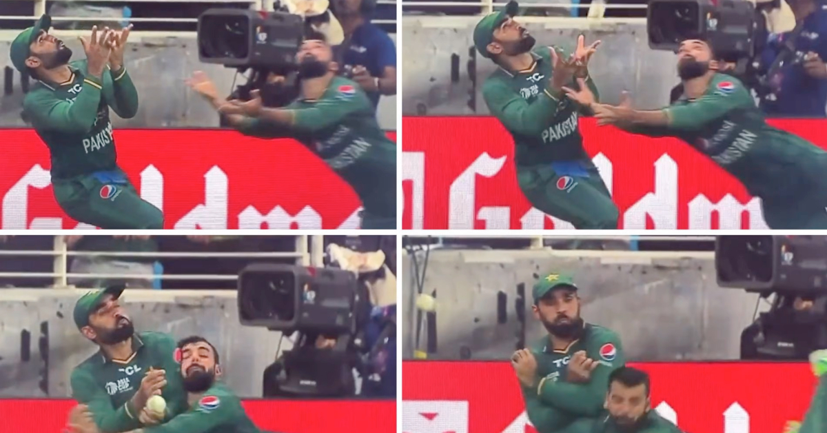 Shadab Khan and Asif Ali collided in trying to take a catch | Twitter