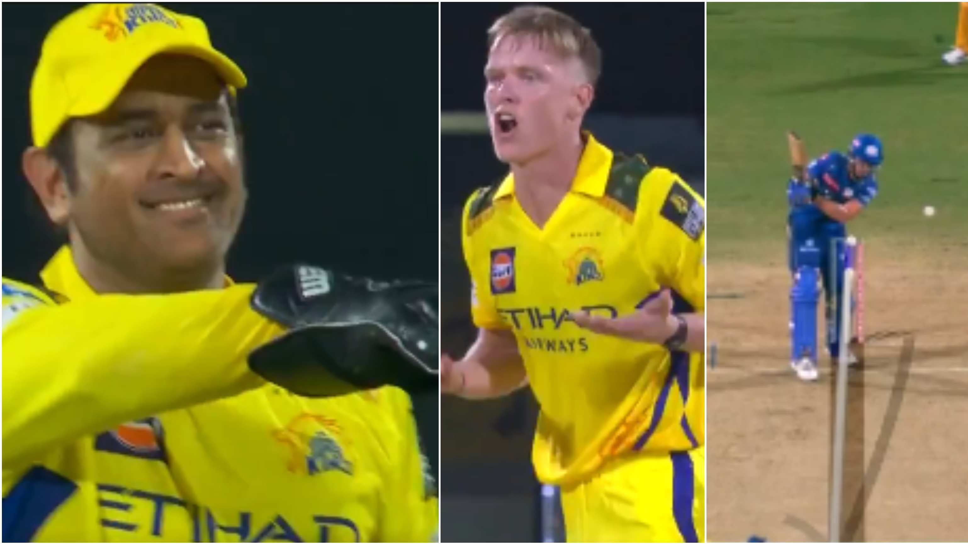 IPL 2025: WATCH – ‘Dhoni Review System’ gets Nathan Ellis the wicket of Mitchell Santner in CSK vs MI clash