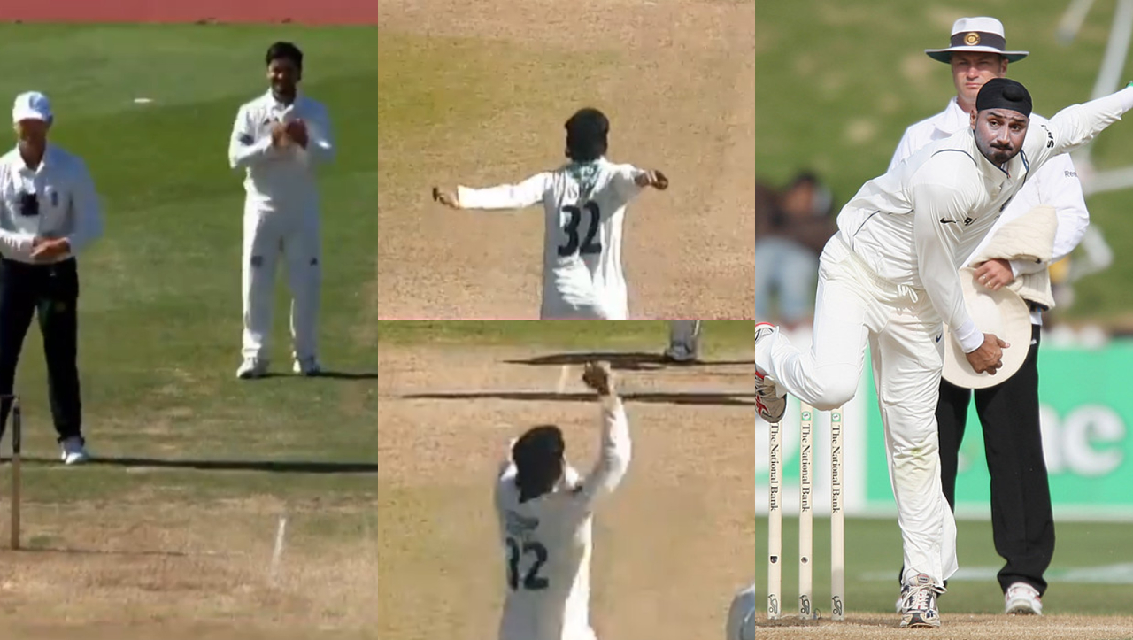 Ishan Kishan copied Harbhajan Singh's bowling action | X