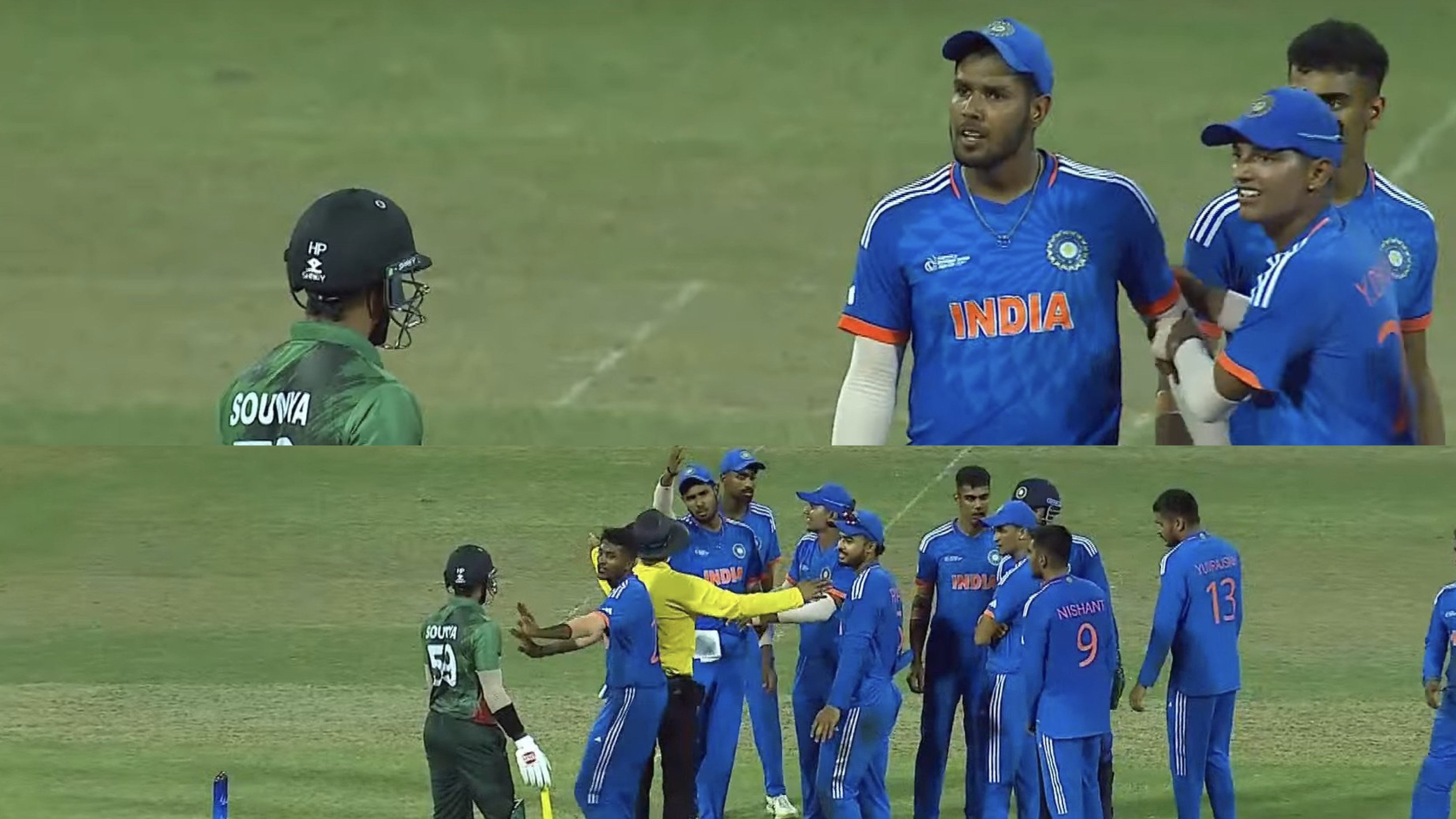 WATCH: Harshit Rana and Soumya Sarkar engage in heated verbal exchange during semi-final