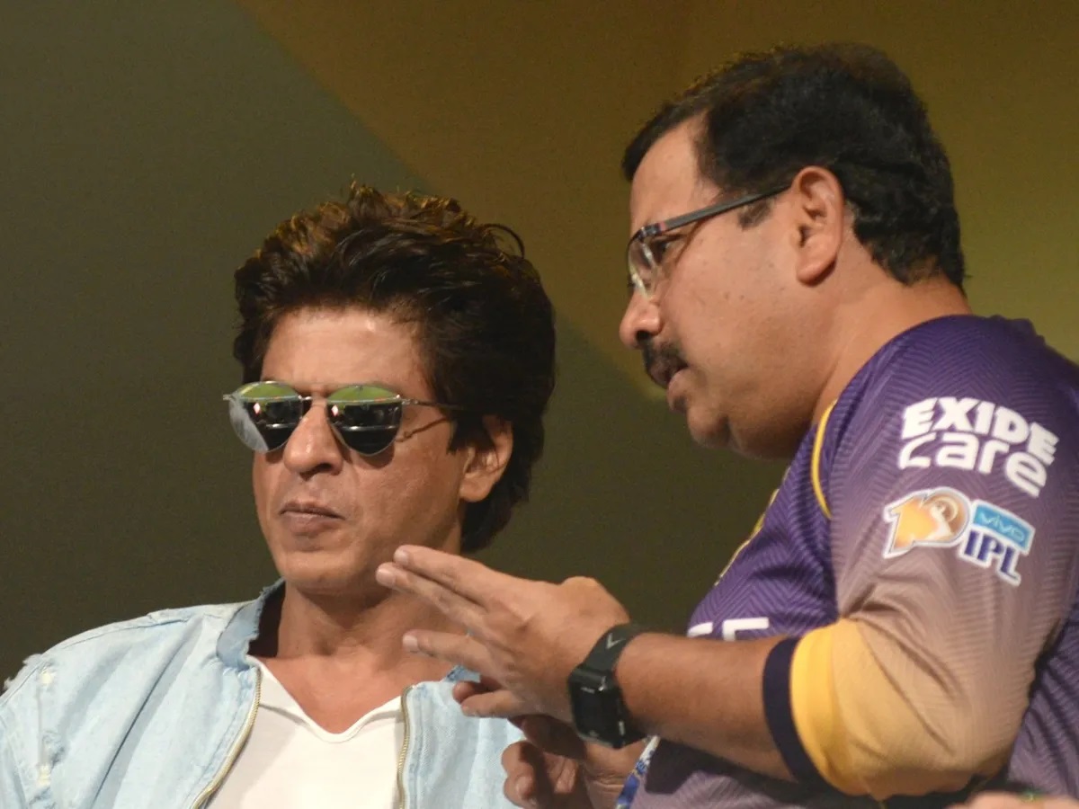 KKR co-owner Shah Rukh Khan with CEO Venky Mysore