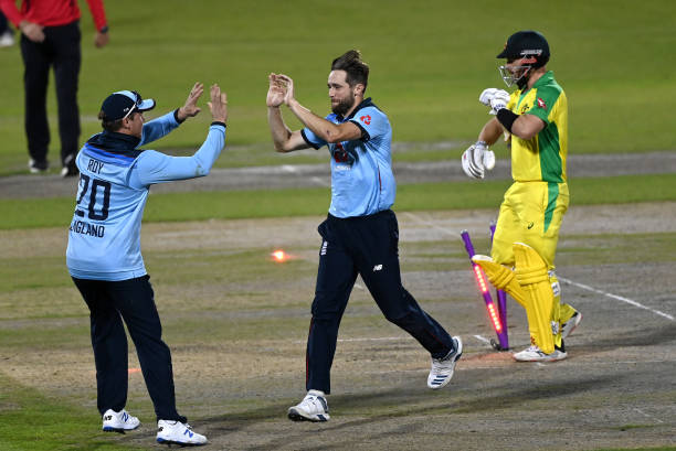 Chris Woakes took 3 wickets in the second ODI match against Australia (photo - Getty Images) 