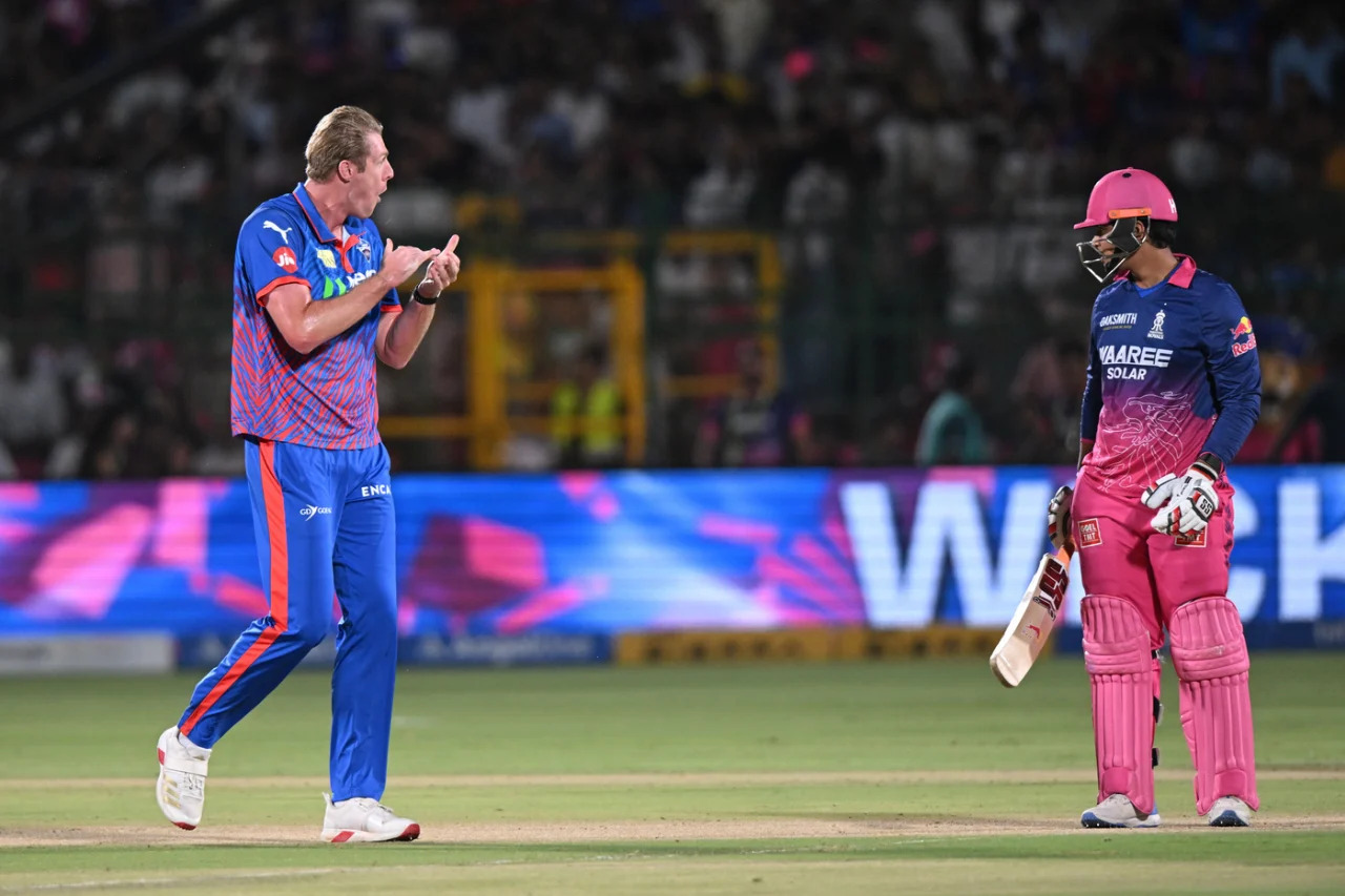 Jamieson celebrates dismissing Sooryavanshi | BCCI-IPL