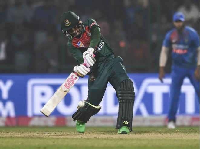 Mushfiqur Rahim guided Bangladesh over the line in Delhi T20I | AFP