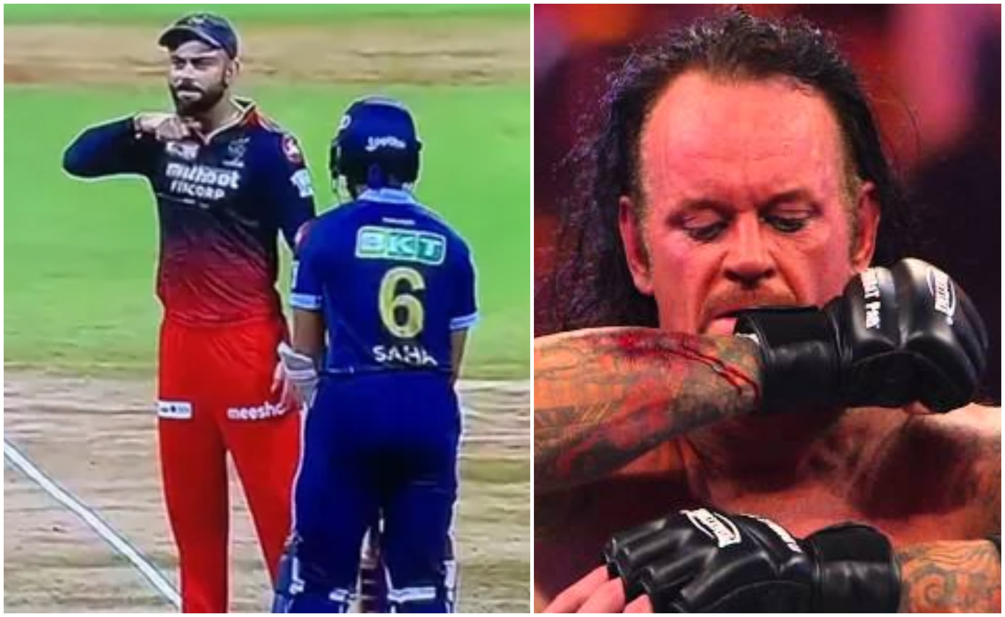 Virat Kohli imitates Undertaker's iconic 'throat-slash' sign | Twitter