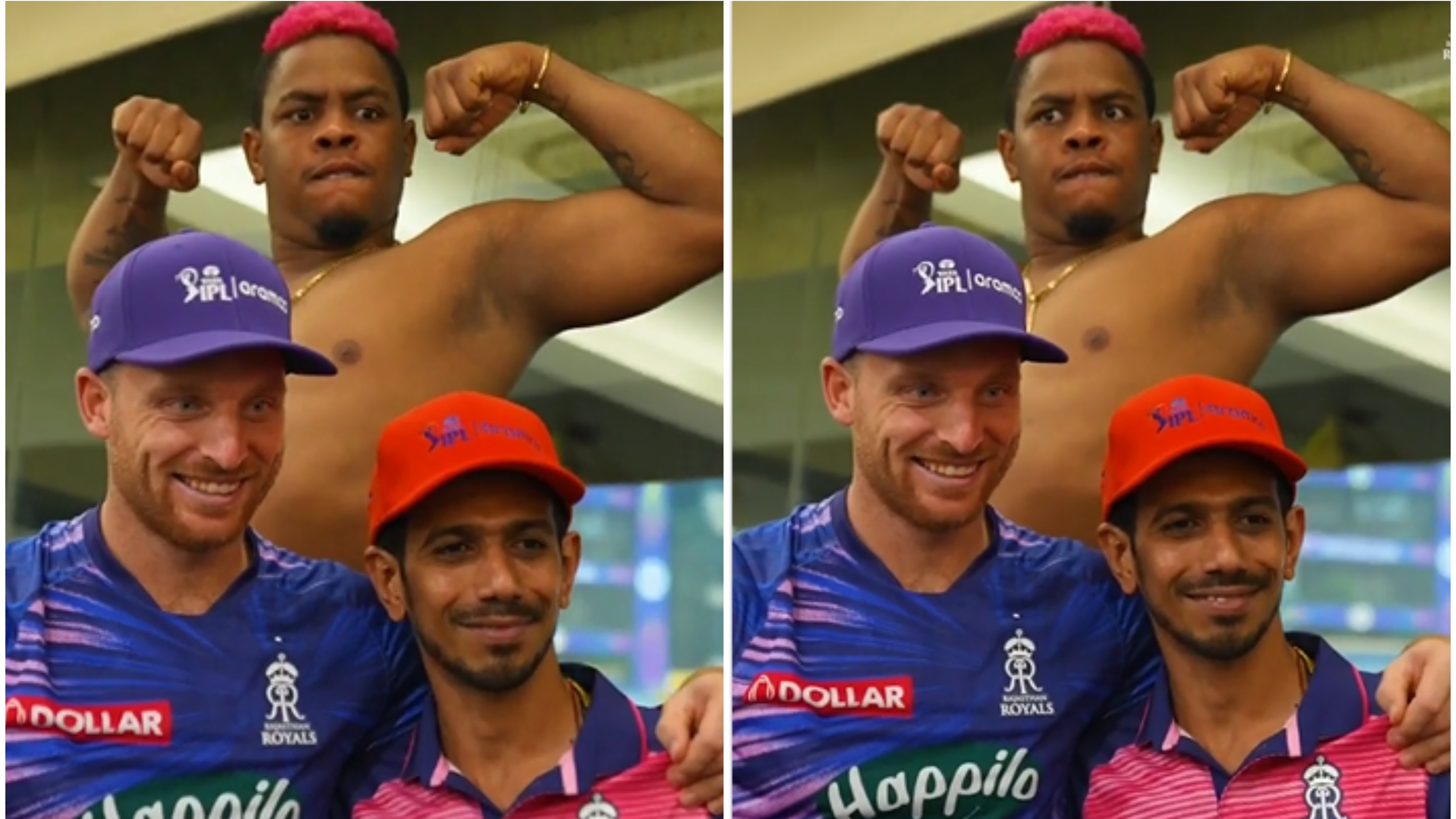 IPL 2022: WATCH – “Purple. Orange. Pink”, Hetmyer hilariously sneaks in a video featuring Buttler and Chahal